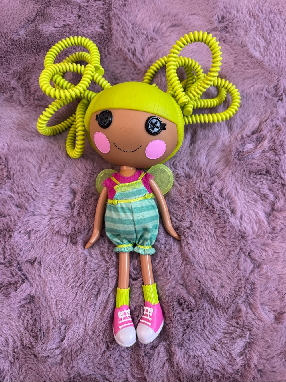 Bright Yellow-Haired Fashion Doll with Pink Accents